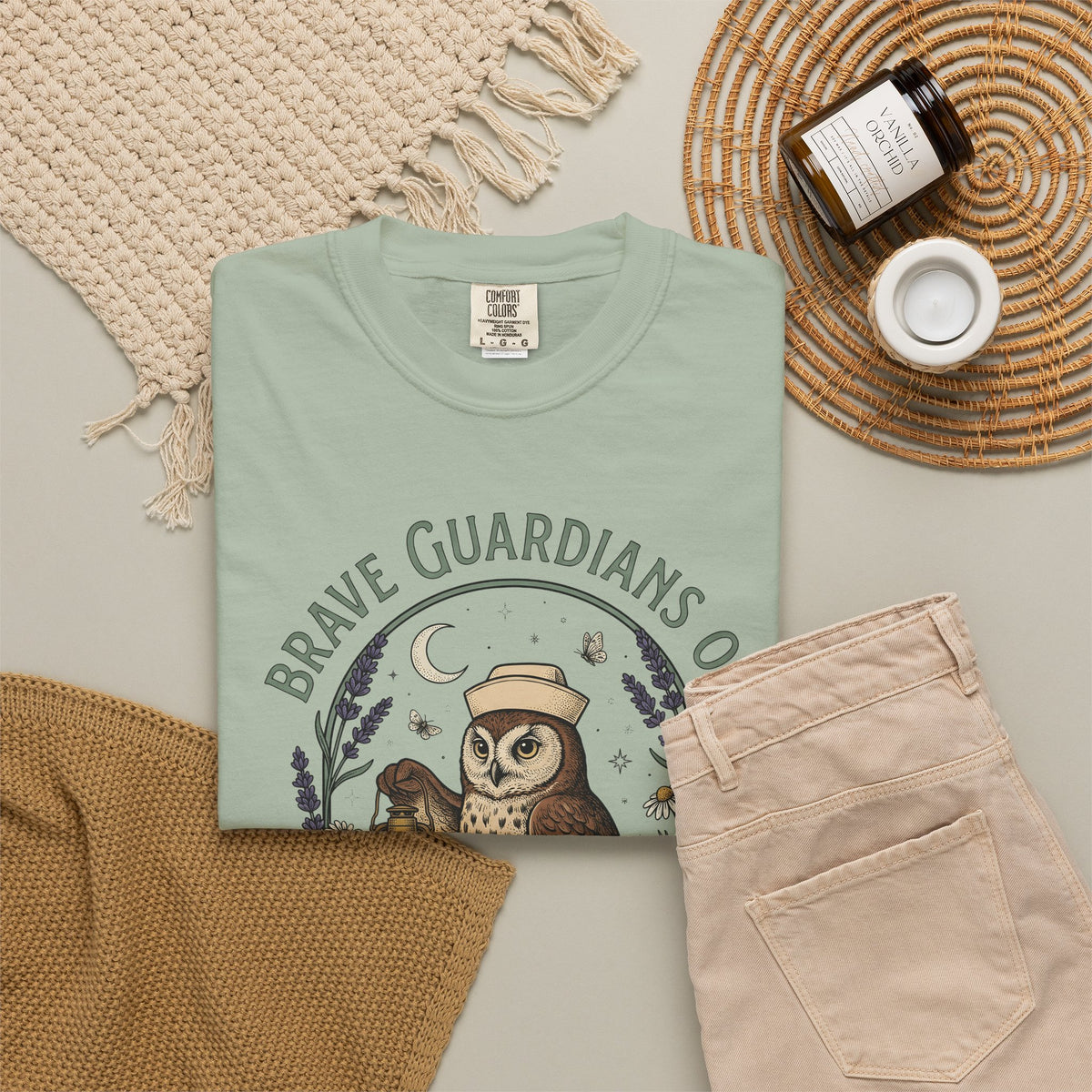 Nursing Owl T-Shirt Nurses Gratitude Gift Women Retro T-Shirt Owl T-Shirt Nurse Enthusiast Vintage T-Shirt Appreciation Graphic Sketch Torch T-Shirt