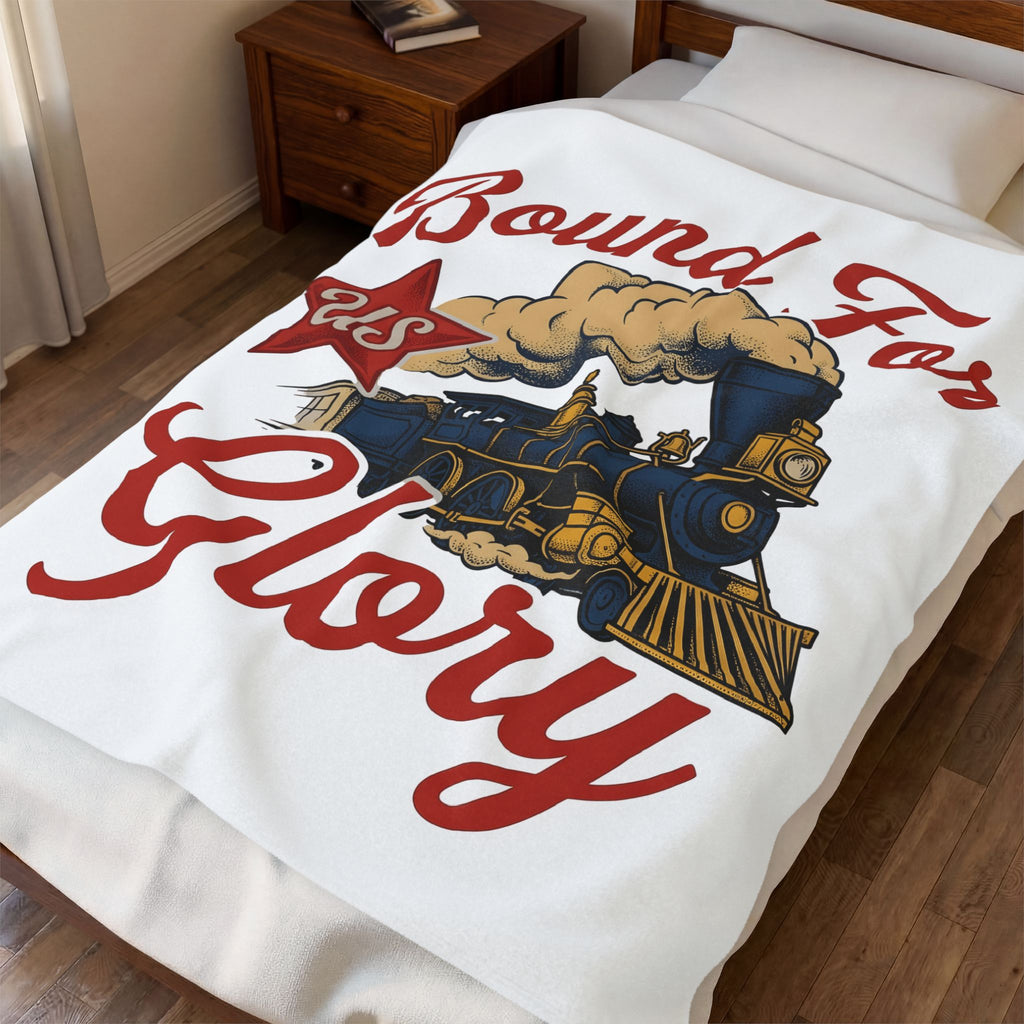 Locomotive Blanket America Flag Gift Women Antique Blanket Train Blanket Patriot Fan Vintage Blanket Banner Graphic Old School Spark Blanket