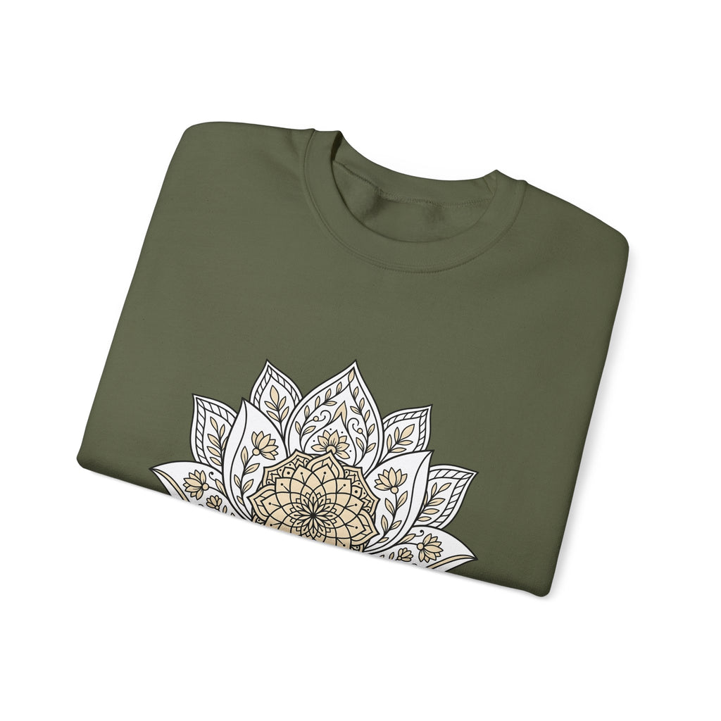 Mandala Bloom Sweatshirt Boho Chic Mindfulness Gift Women Folk Sweatshirt Flower Sweatshirt Bohemian Enthusiast Tribal Sweatshirt Meditation Graphic Clean
