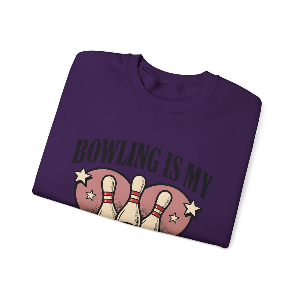 Bowling Pins Ball Sweatshirt Bowling Humor Gift Women Vintage Sweatshirt Bowling Ball Sweatshirt Bowler Fan Distressed Sweatshirt Funny Graphic Retro Heart