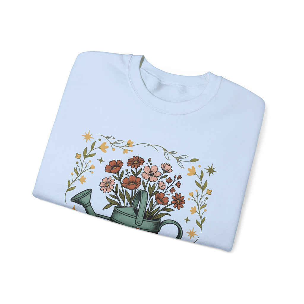 Watering Can Bouquet Sweatshirt Teacher Horticulture Gift Women Line Art Sweatshirt Flower Arrangement Sweatshirt Educator Enthusiast Illustration Design