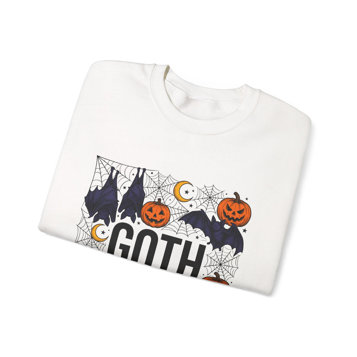 Vampire Pumpkin Goth Autumn Gift Horror Bloodsucking Dark Fan Macabre Fall Hand Drawn Webbing Sweatshirt