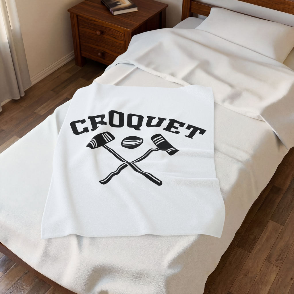 Croquet Mallets Croquet Game Gift Bold Mallet Croquet Fan Bold Sport Vintage Ball Blanket