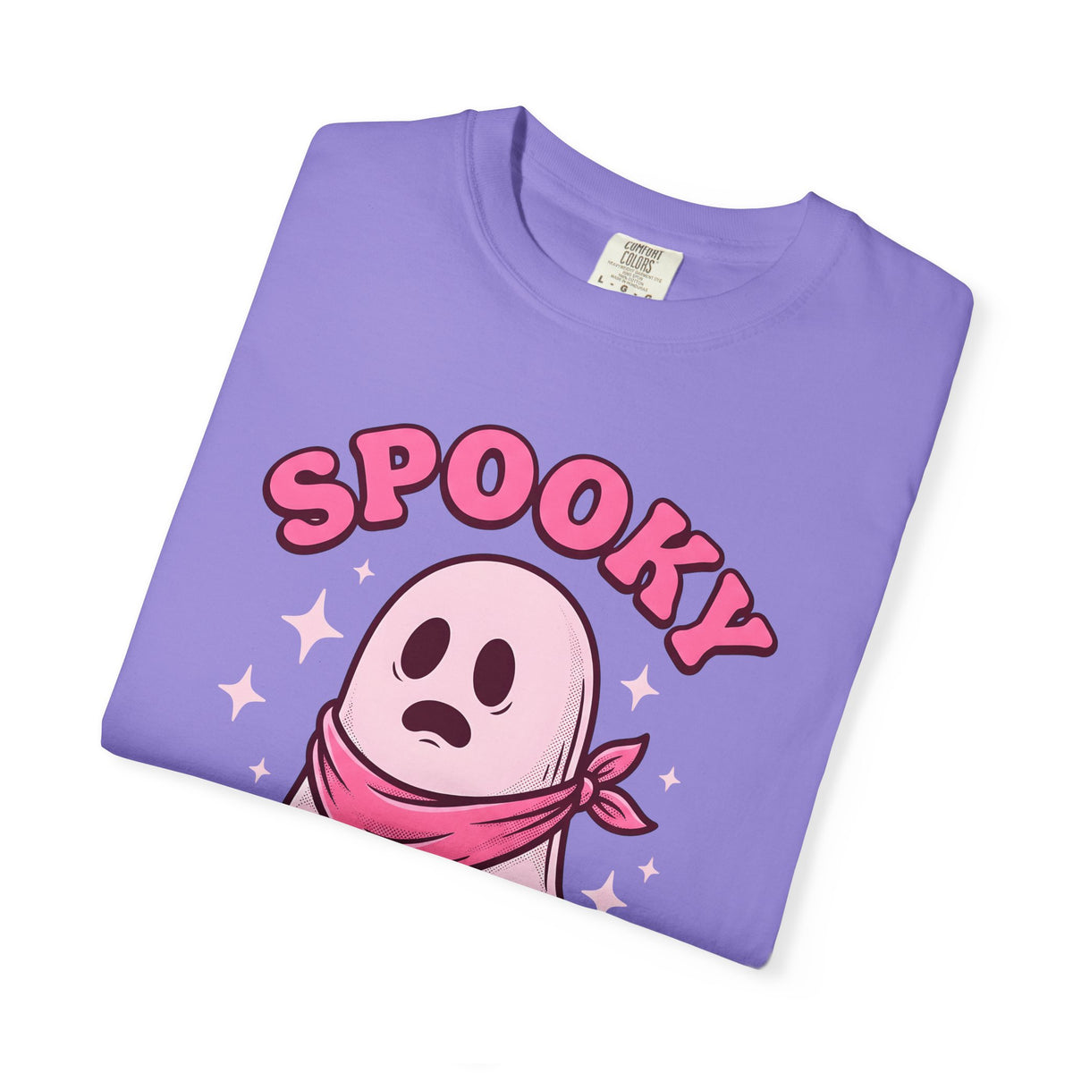 Ghost Scarf Cowgirl Season Gift Comic Scarf Rodeo Fan Cartoon Autumn Vintage Glitter T-Shirt