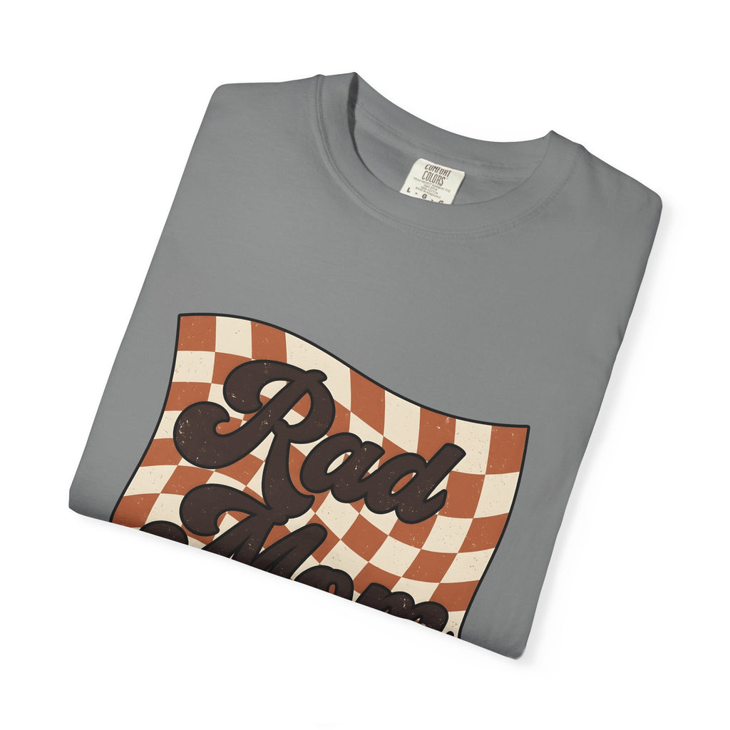 Checkered Flag T-Shirt Moms Family Gift Women Retro T-Shirt Racing Flag T-Shirt Motherhood Fan Vintage T-Shirt T-Shirt Clan Graphic Vintage Wavy