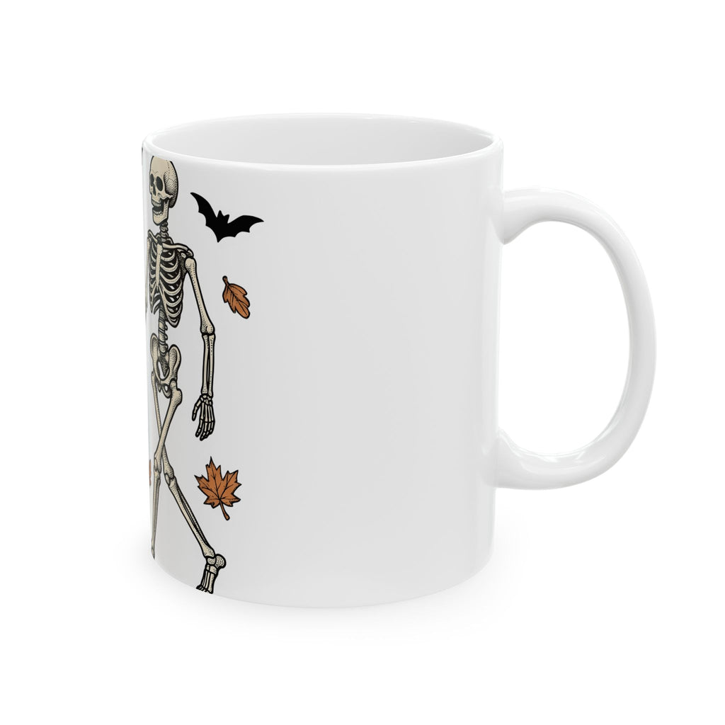 Dog Skeleton Costume Mug Halloween Animals Gift Women Scary Mug Dog Skeleton Mug Horror Fan Spooky Mug Creature Graphic Hand Drawn