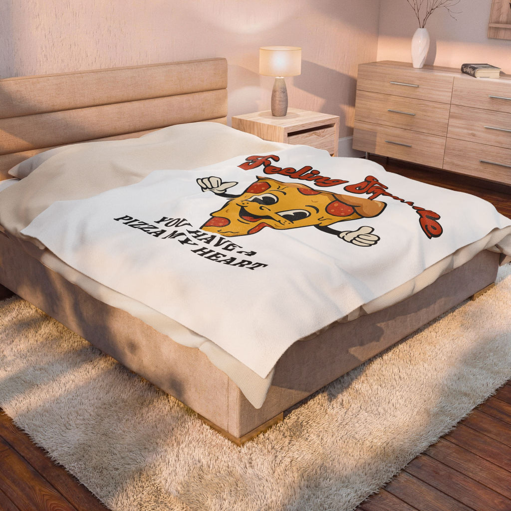 Pizza Cartoon Blanket Pizza Food Gift Women Cute Blanket Pizza Blanket Pizza Fan Kawaii Blanket Cuisine Graphic Retro Stars Blanket