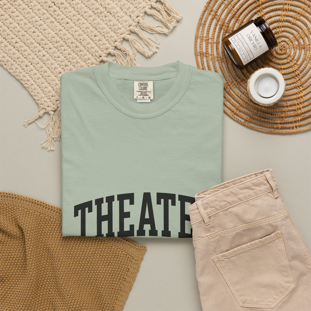 University Lettering T-Shirt Moms Drama Gift Women Heavy T-Shirt College Lettering T-Shirt Motherhood Enthusiast Bold T-Shirt Theatrical Graphic