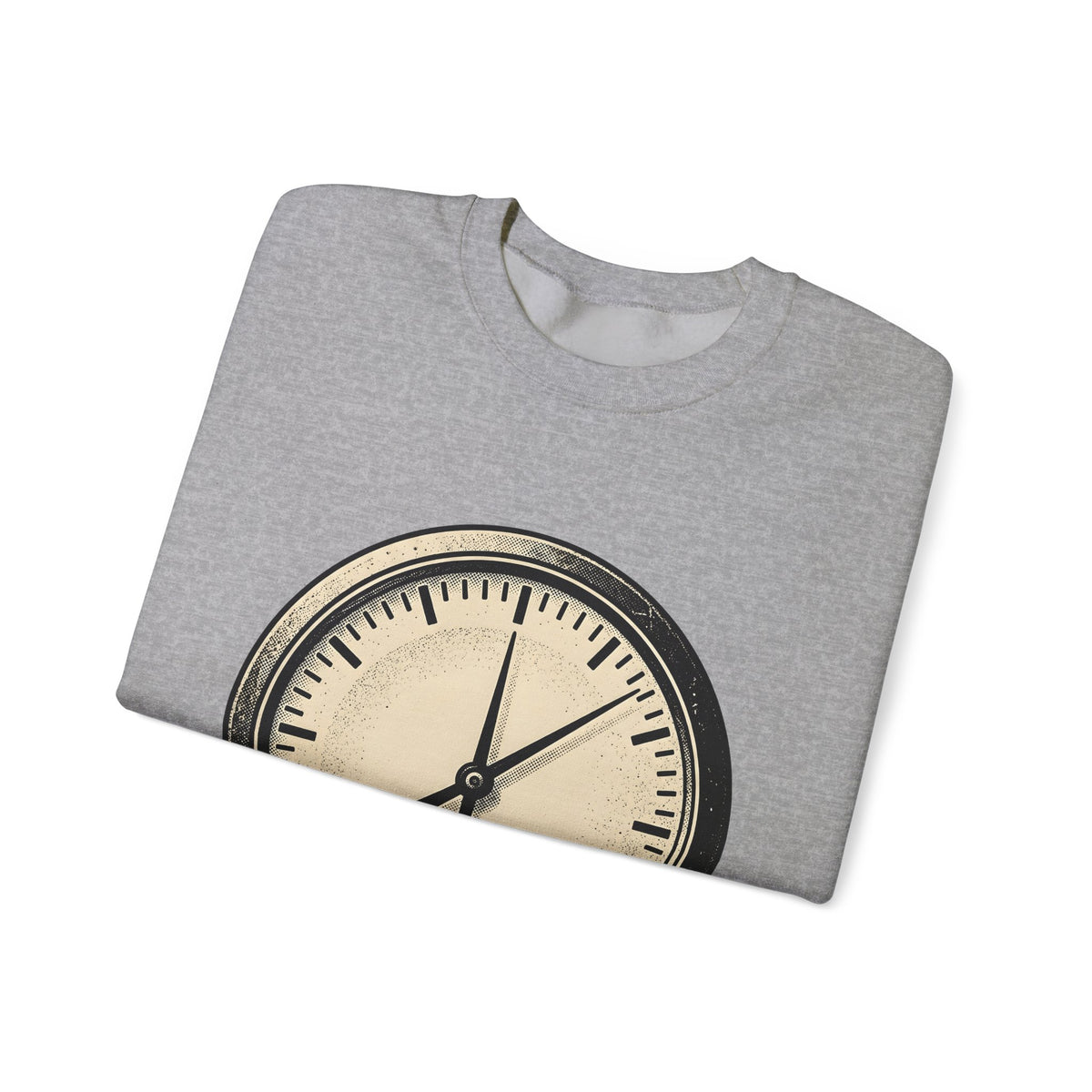 Analog Clock Sweatshirt Sports Encouragement Gift Women Aged Sweatshirt Timepiece Sweatshirt Athlete Fan Vintage Sweatshirt Motivational Graphic Clean Clock