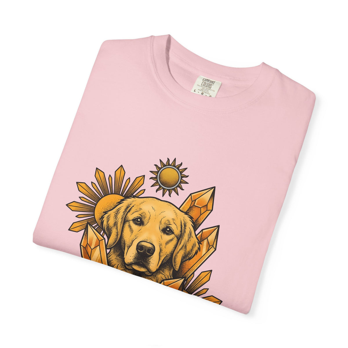 Golden Retriever T-Shirt Dog Sunlight Gift Women Bohemian T-Shirt Retriever T-Shirt Dog Fan Puppy T-Shirt Sunshine Graphic Retro Crystals T-Shirt