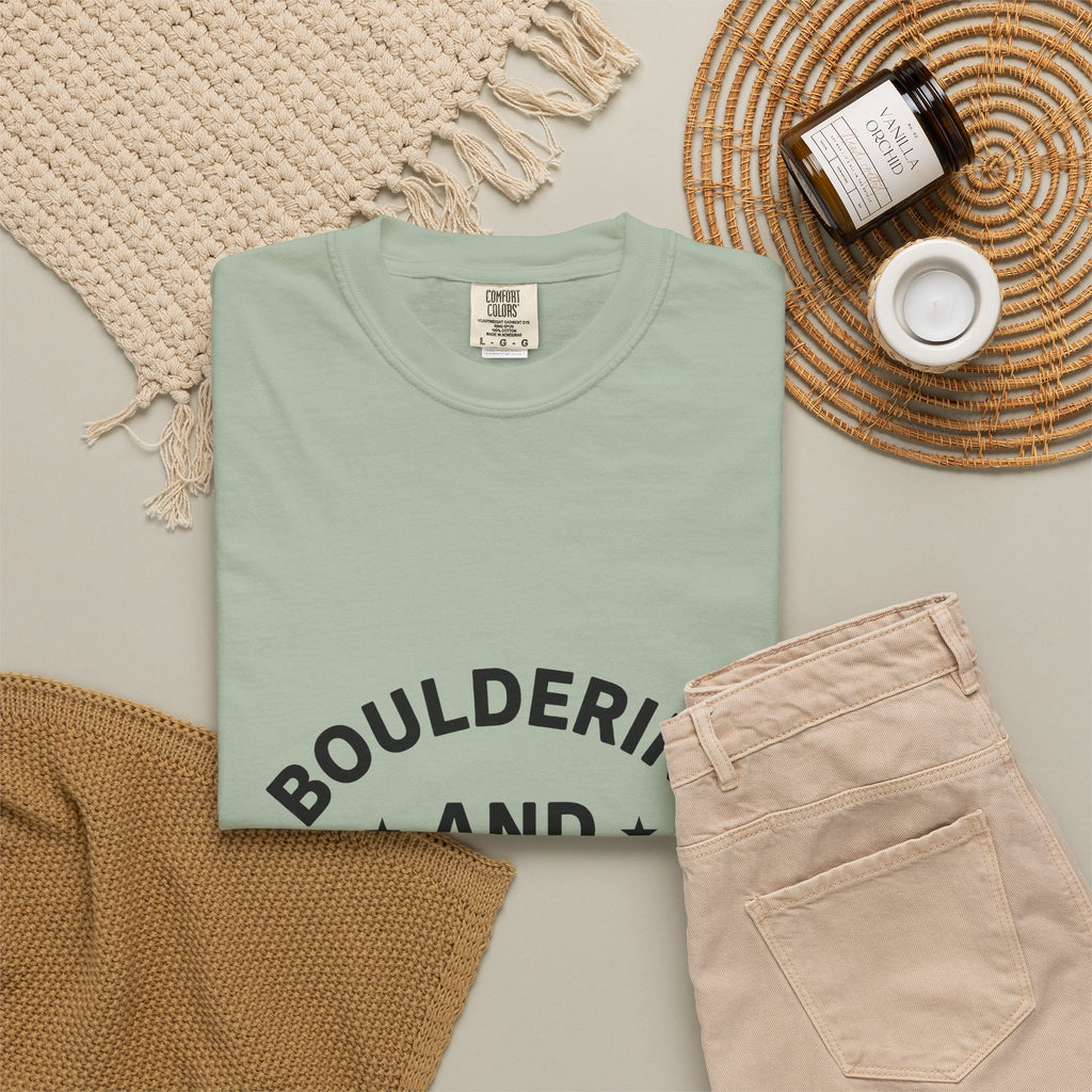 Bouldering Text T-Shirt Bouldering Climbing Gift Women Bold T-Shirt Climbing Text T-Shirt Climber Enthusiast Bold T-Shirt Rock Climbing Graphic