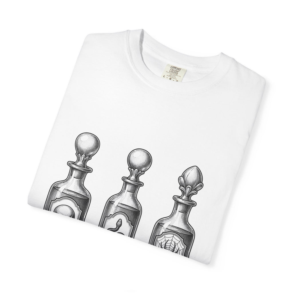 Elixir Jars T-Shirt Boho Chic Party Gift Women Hand Drawn T-Shirt Apothecary Jars T-Shirt Bohemian Fan Illustrated T-Shirt Rave Graphic Macabre