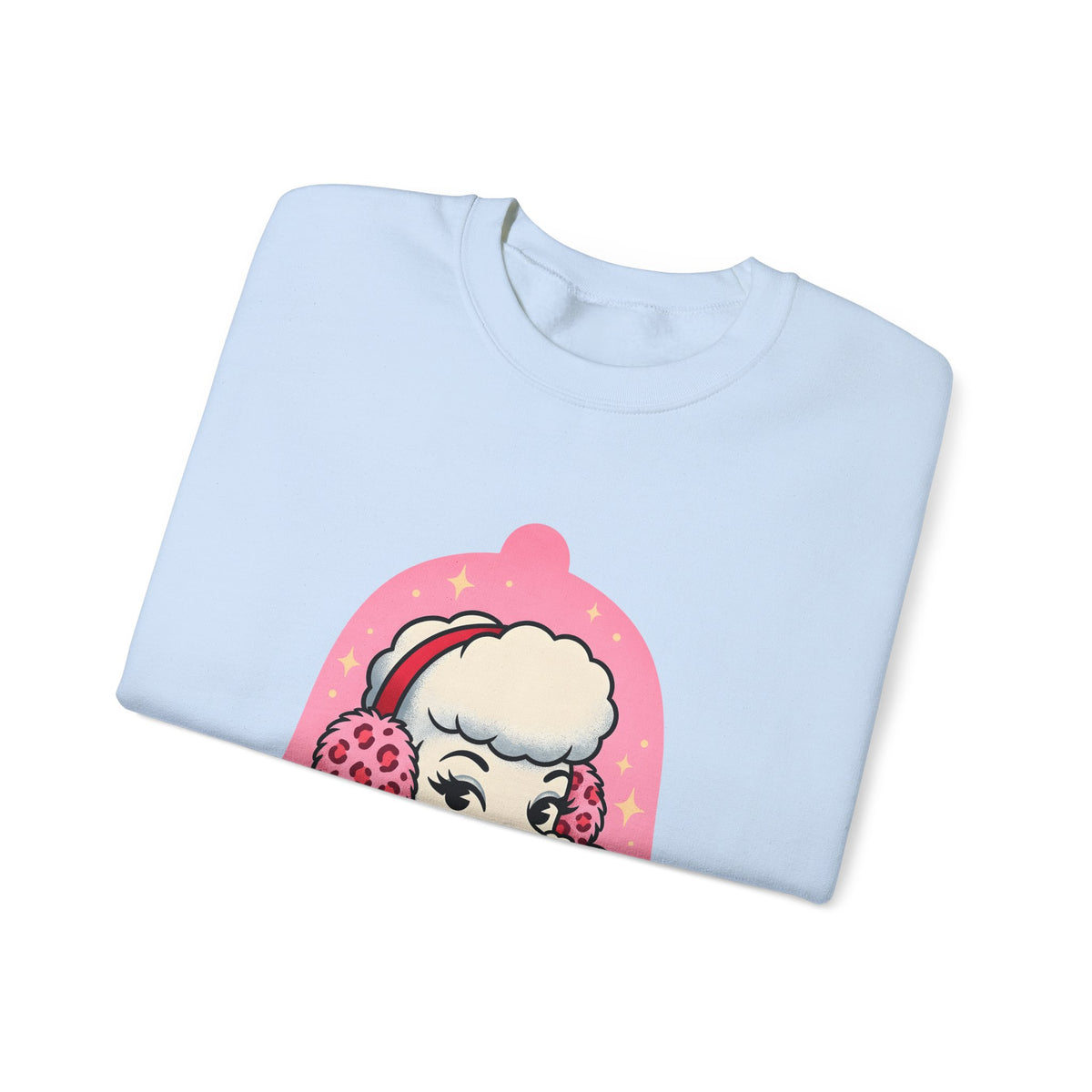Poodle Dog Christmas Dog Gift Cartoon Poodle Xmas Fan Funny Dog Retro Earmuffs Sweatshirt