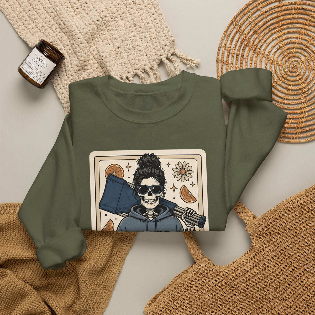 Skull Mom Sweatshirt Moms Athletics Gift Women Traditional Tattoo Sweatshirt Sugar Skull Sweatshirt Mother Enthusiast Tattooed Sweatshirt Sports Graphic