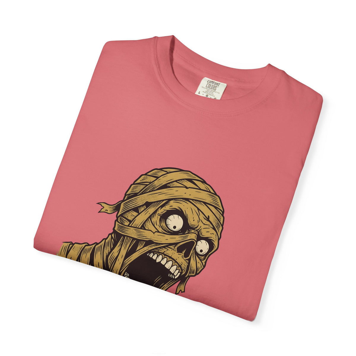 Mummy Skull T-Shirt Halloween Ghost Gift Women Creepy T-Shirt Skull T-Shirt Horror Fan Spooky T-Shirt Specter Graphic Classic Scarab T-Shirt
