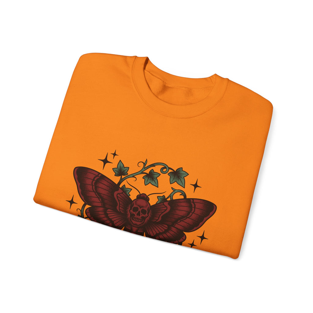 Skull Moth Sweatshirt Halloween Gothic Gift Women Tattoo Sweatshirt Deathshead Moth Sweatshirt Horror Fan Dark Art Sweatshirt Gothic Graphic Vintage Ivy Sweatshirt