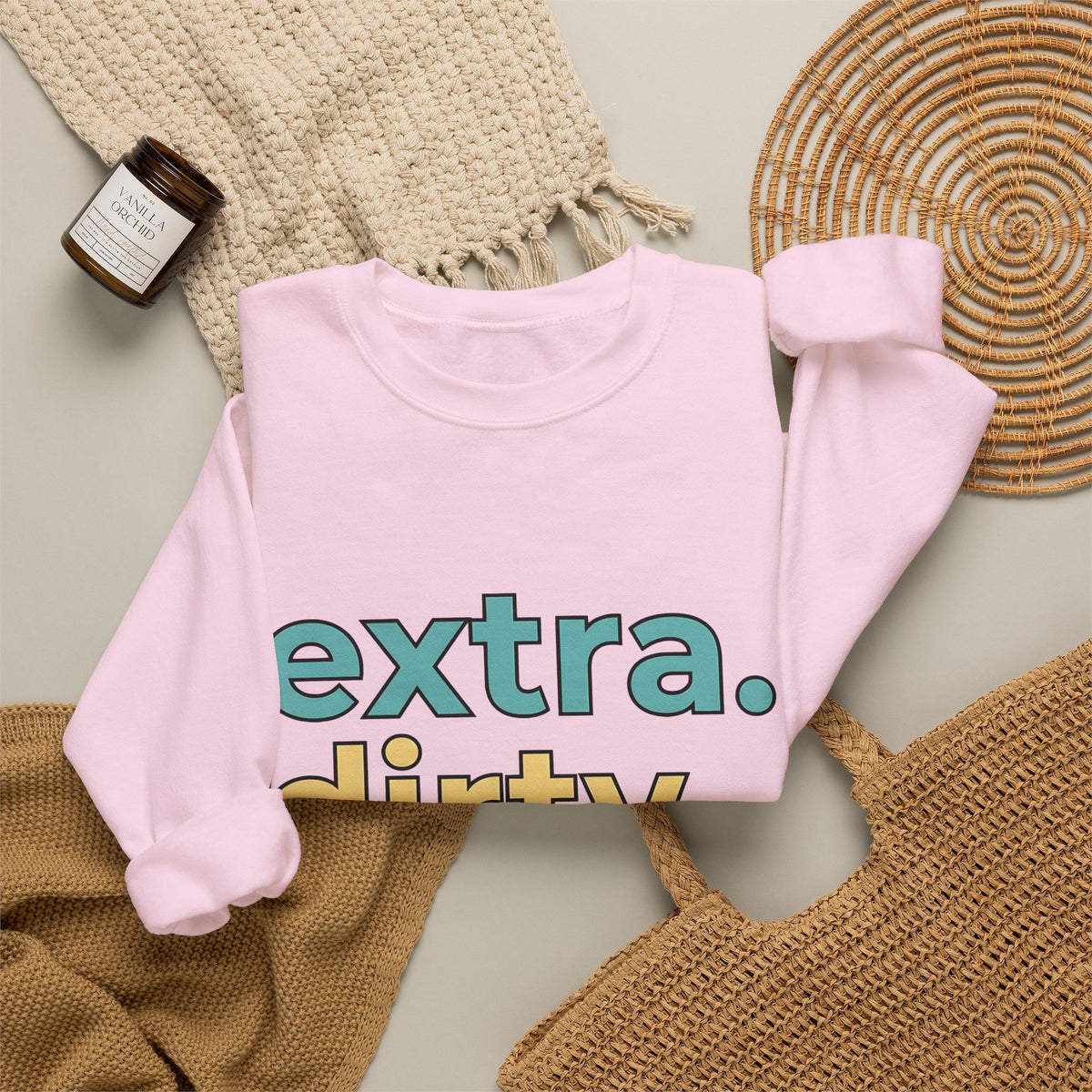Loud Pastel Font Sweatshirt Coffee Culinary Gift Women Quirky Sweatshirt Bold Typography Sweatshirt Coffee Fan Java Enthusiast Retro Sweatshirt Food Graphic