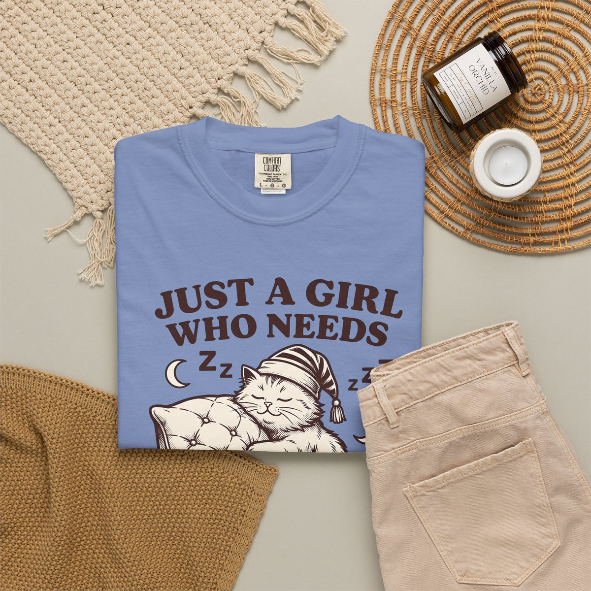 Sleeping Cat T-Shirt Cat Nap Gift Women Vintage T-Shirt Kitten T-Shirt Cat Fan Retro T-Shirt Slumber Graphic Hand Drawn T-Shirt T-Shirt