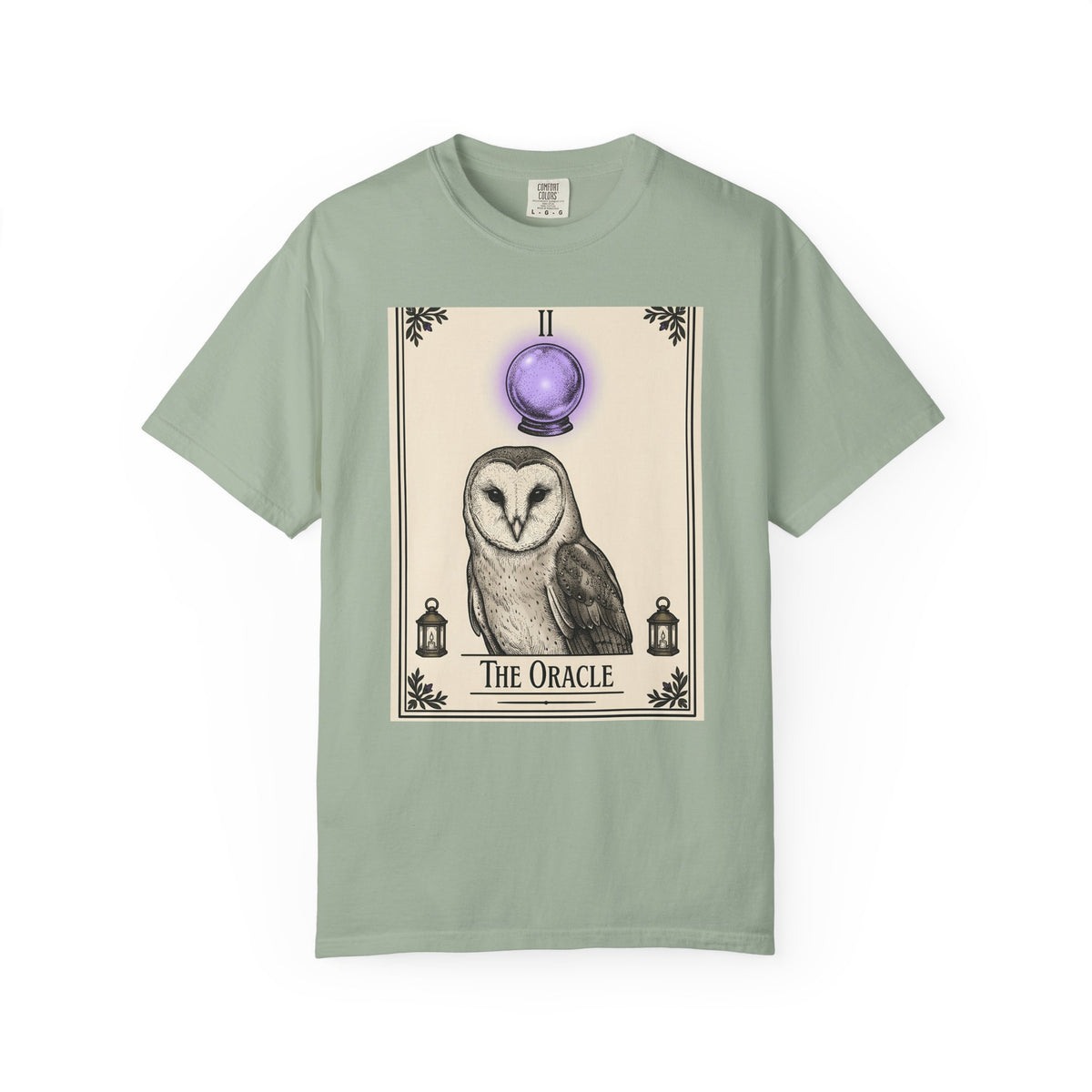 Barn Owl T-Shirt Boho Chic Magic Gift Women Oracle T-Shirt Owl T-Shirt Bohemian Fan Mystic T-Shirt Magical Graphic Hand Drawn Glass Sphere T-Shirt