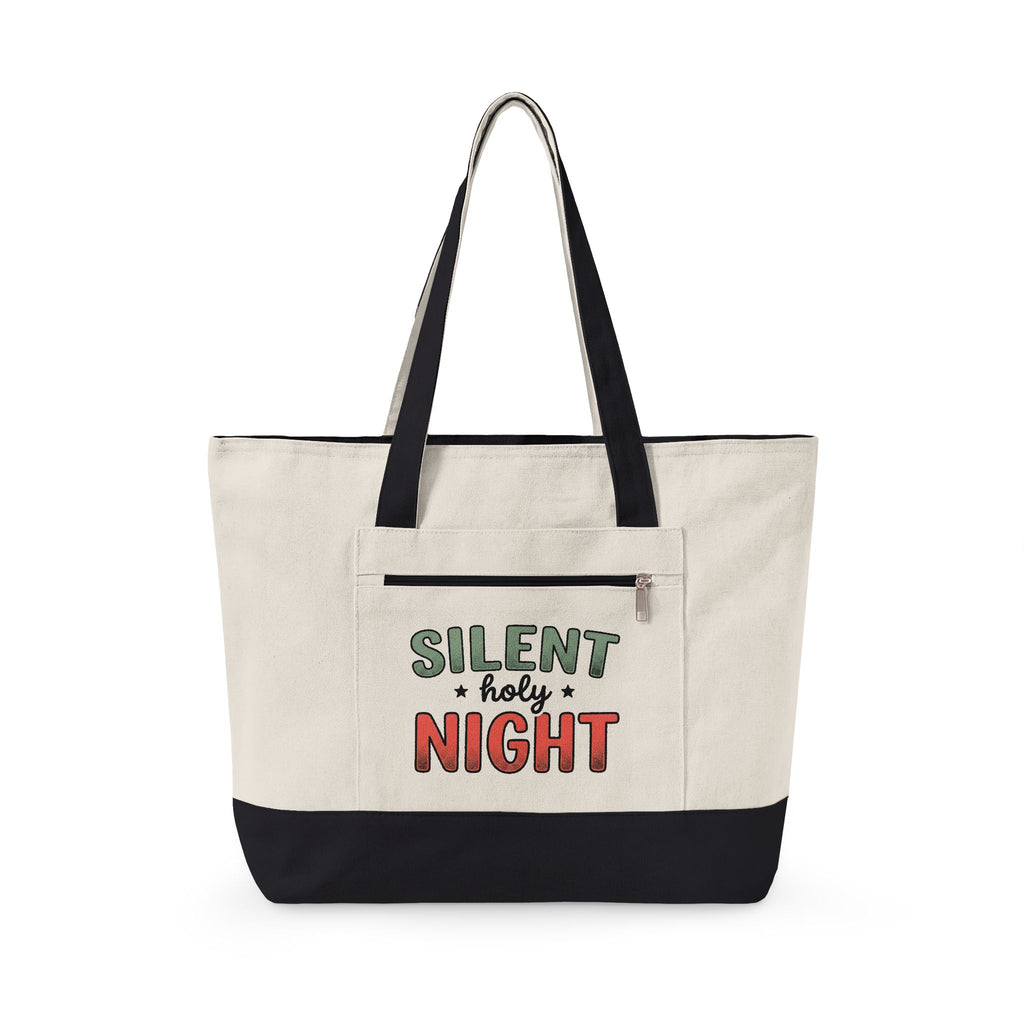Holiday Text Tote Bag Christmas Holiday Gift Women Playful Tote Bag Typographic Tote Bag Xmas Fan Festive Graphic Holiday Design Christmas