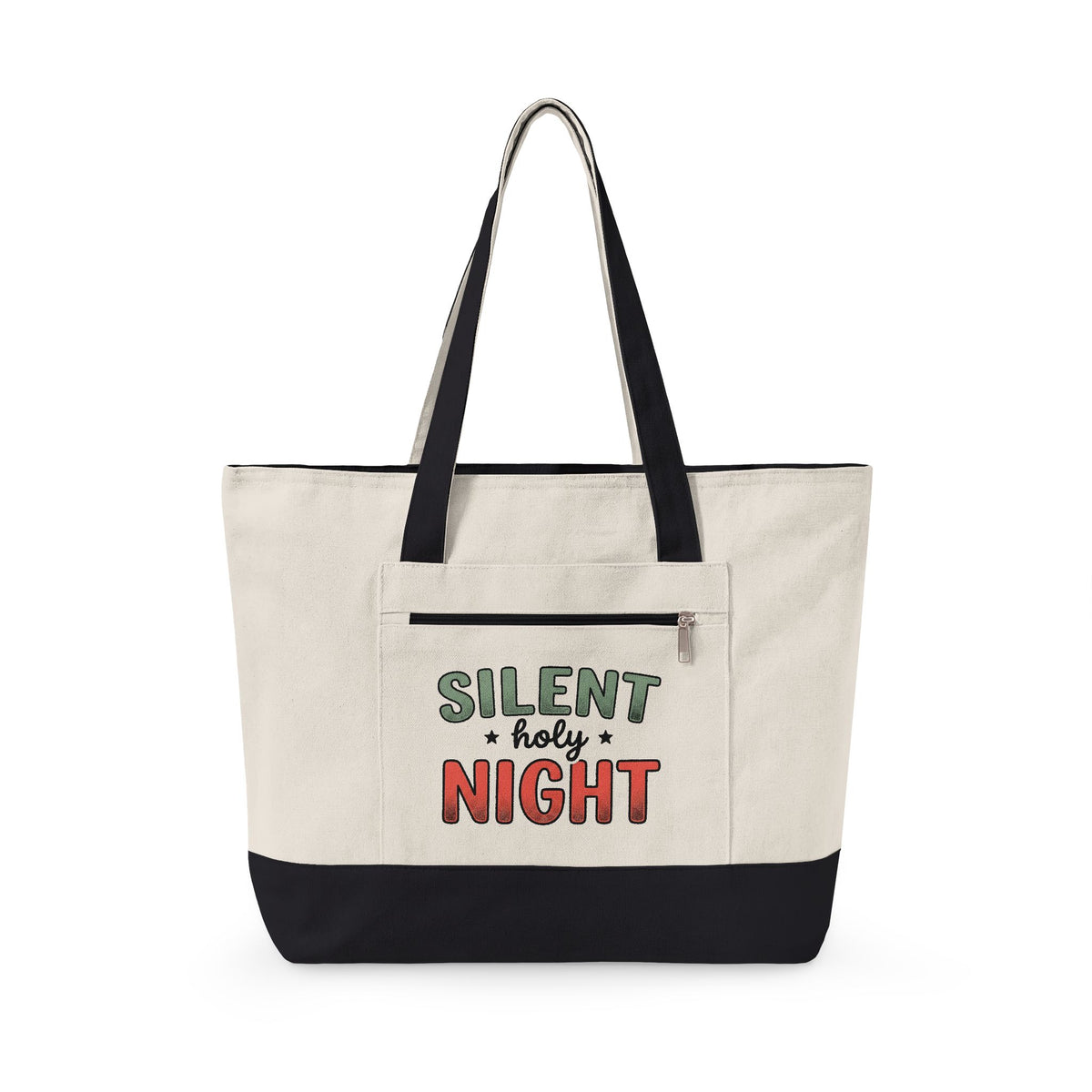 Holiday Text Tote Bag Christmas Holiday Gift Women Playful Tote Bag Typographic Tote Bag Xmas Fan Festive Graphic Holiday Design Christmas