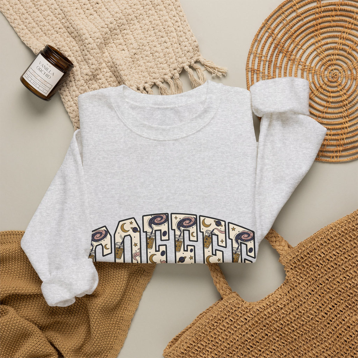 Coffee Sweatshirt Design Sweatshirt Coffee Astrology Gift Women Cartoon Sweatshirt Sweatshirt Sweatshirt Coffee Fan Toon Sweatshirt Zodiac Graphic Vintage Sparkles Sweatshirt