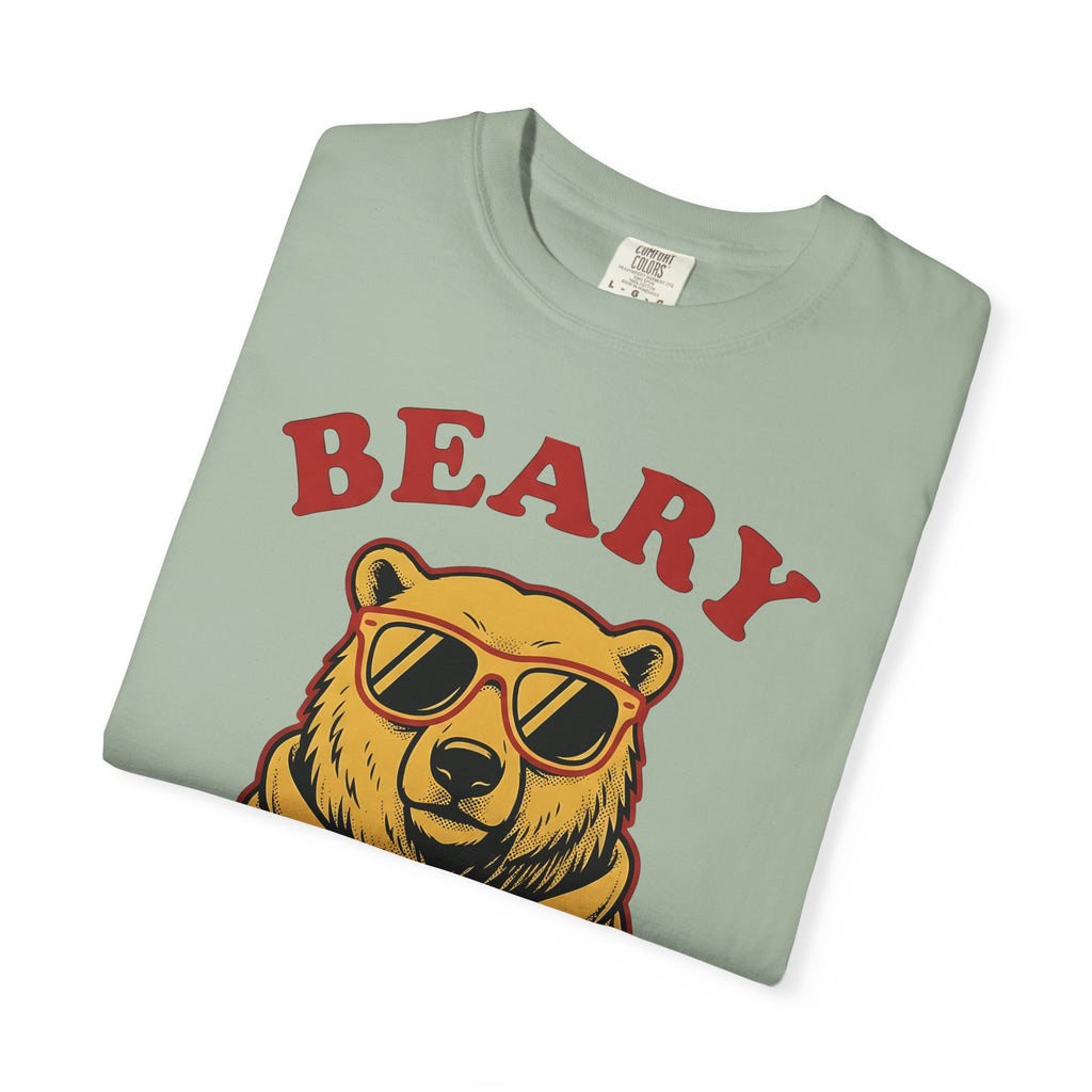 Bear Shades T-Shirt Christmas Wildlife Gift Women Comic T-Shirt Teddy T-Shirt Xmas Fan Cartoon T-Shirt Animal Graphic Retro Neck Wrap T-Shirt