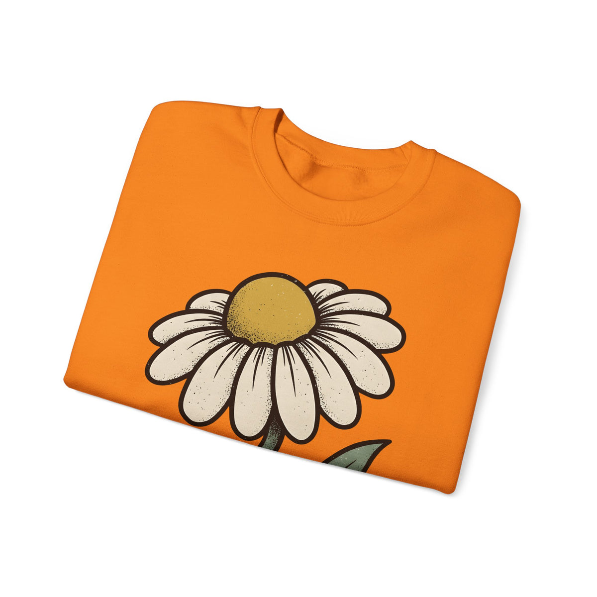 Daisy Petal Sweatshirt Floral Nature Gift Women Cartoon Sweatshirt Flower Sweatshirt Botanical Fan Comic Sweatshirt Outdoor Graphic Silhouette Sprig Sweatshirt