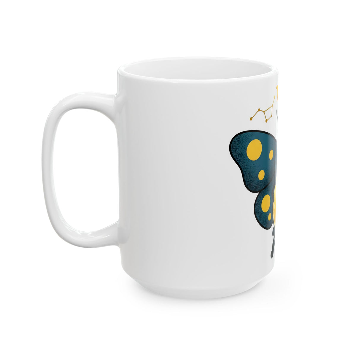 Magical Moth Mug Halloween Magic Gift Women Traditional Tattoo Mug Moth Mug Horror Fan Sailor Mug Wizard Graphic Retro Fortune Ball
