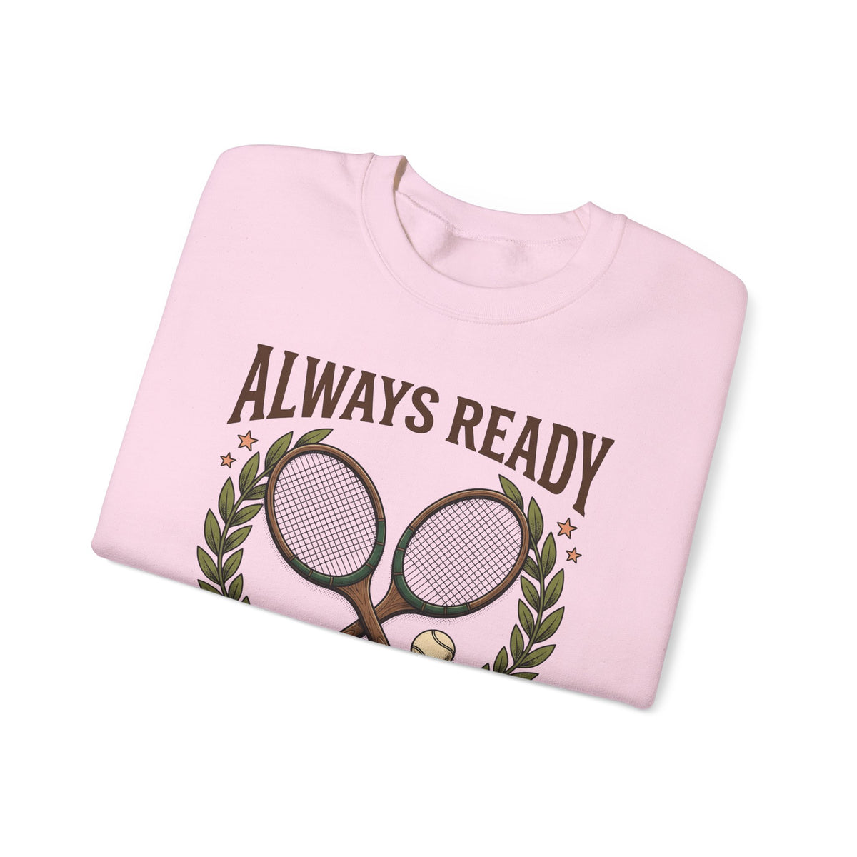 Tennis Rackets Sweatshirt Tennis Fitness Gift Women Vintage Sweatshirt Racket Sweatshirt Tennis Enthusiast Retro Sweatshirt Workout Graphic Hand Drawn Laurel
