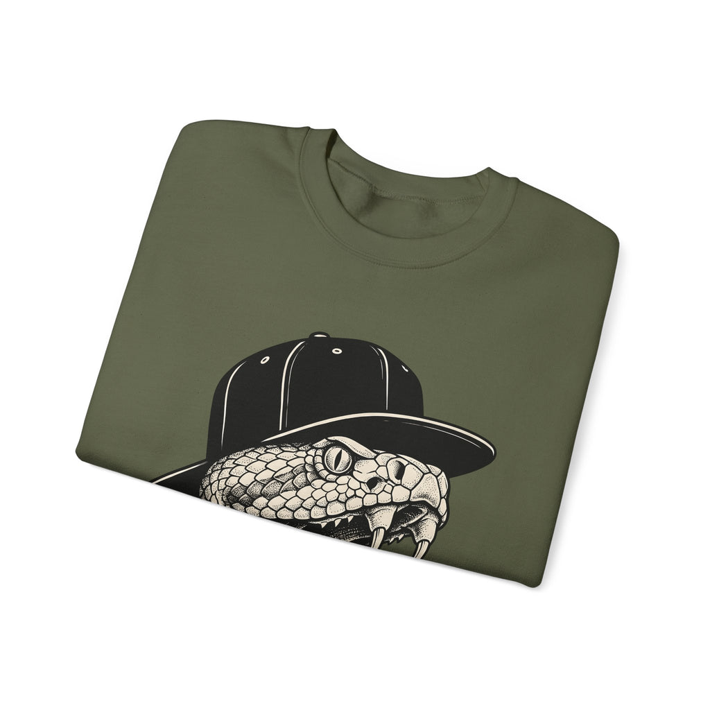 Snake Cap Sweatshirt Streetwear Animal Gift Women Tattoo Sweatshirt Cobra Sweatshirt Urban Fan Ink Sweatshirt Wildlife Graphic Vintage Fangs Sweatshirt