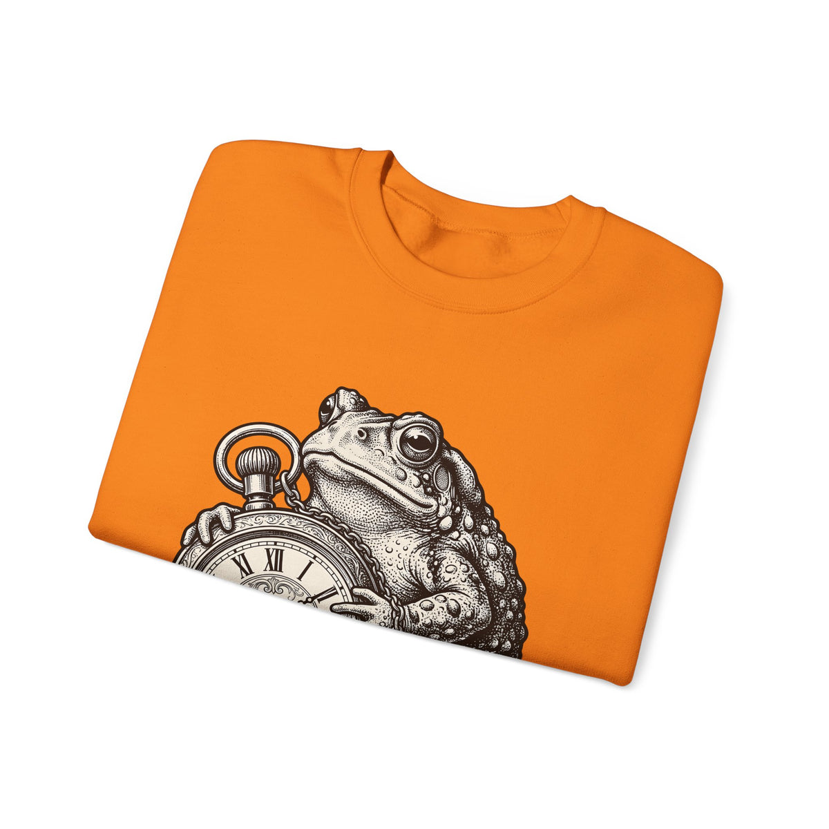 Toad Pocket Watch Sweatshirt Funny Animal Gift Women Vintage Sweatshirt Pocket Watch Sweatshirt Humor Fan Retro Sweatshirt Wildlife Graphic Hand Drawn Chain
