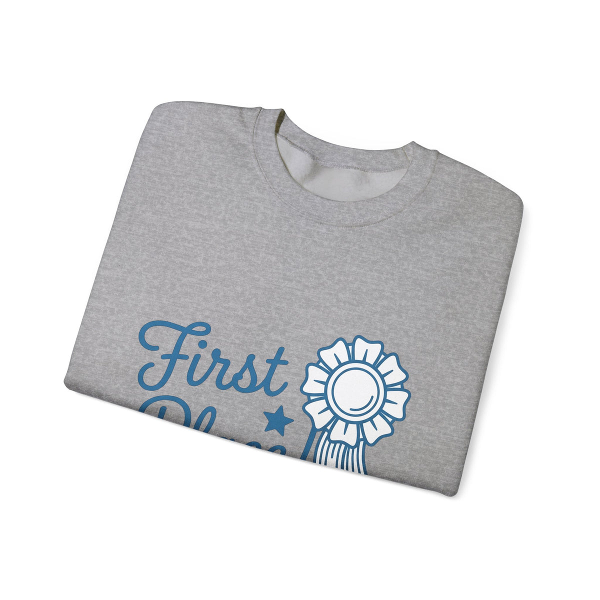 Prize Ribbon Cowgirl Cowboy Gear Gift Cute Rosette Rodeo Fan Western Cowboy Vintage Spark Sweatshirt