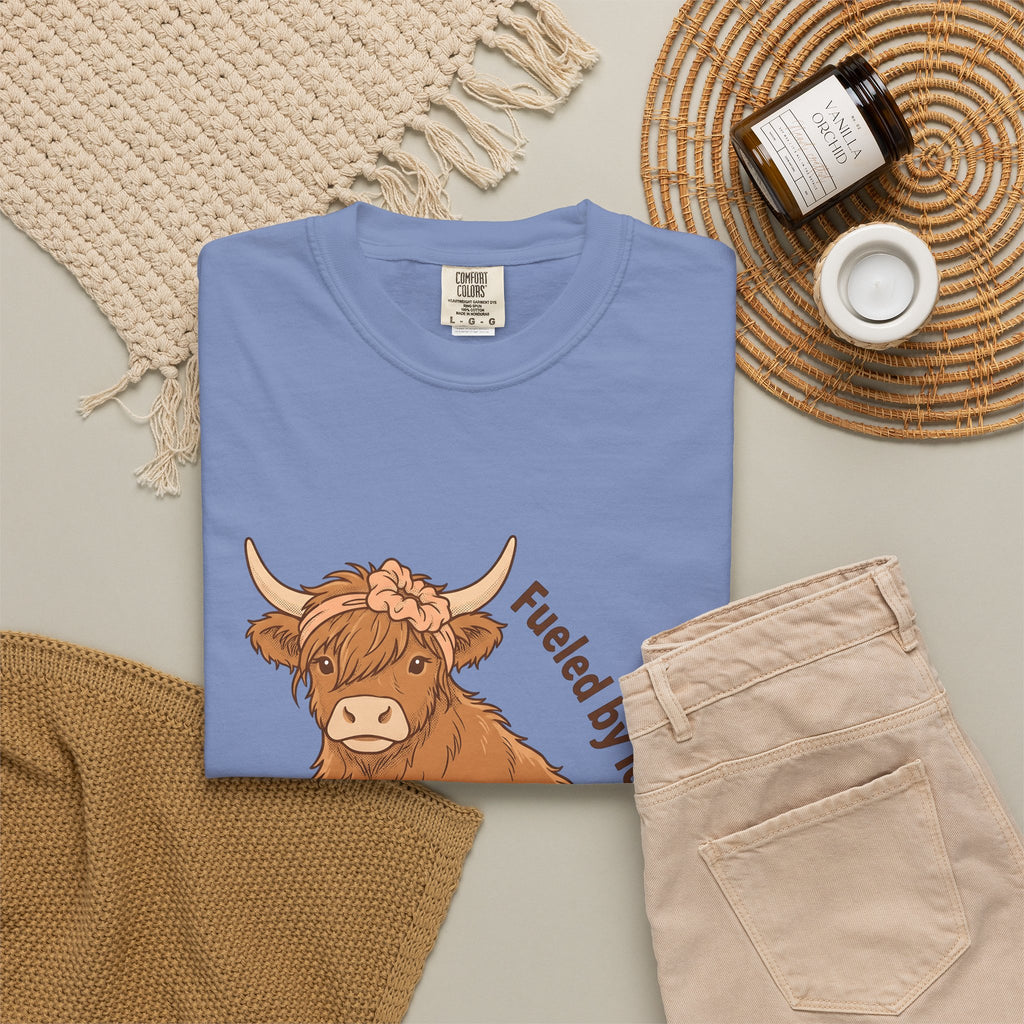 Highland Bull T-Shirt Moms Espresso Gift Women Adorable T-Shirt Highland Cattle T-Shirt Motherhood Fan Cute T-Shirt Coffee Graphic Retro Hair Tie