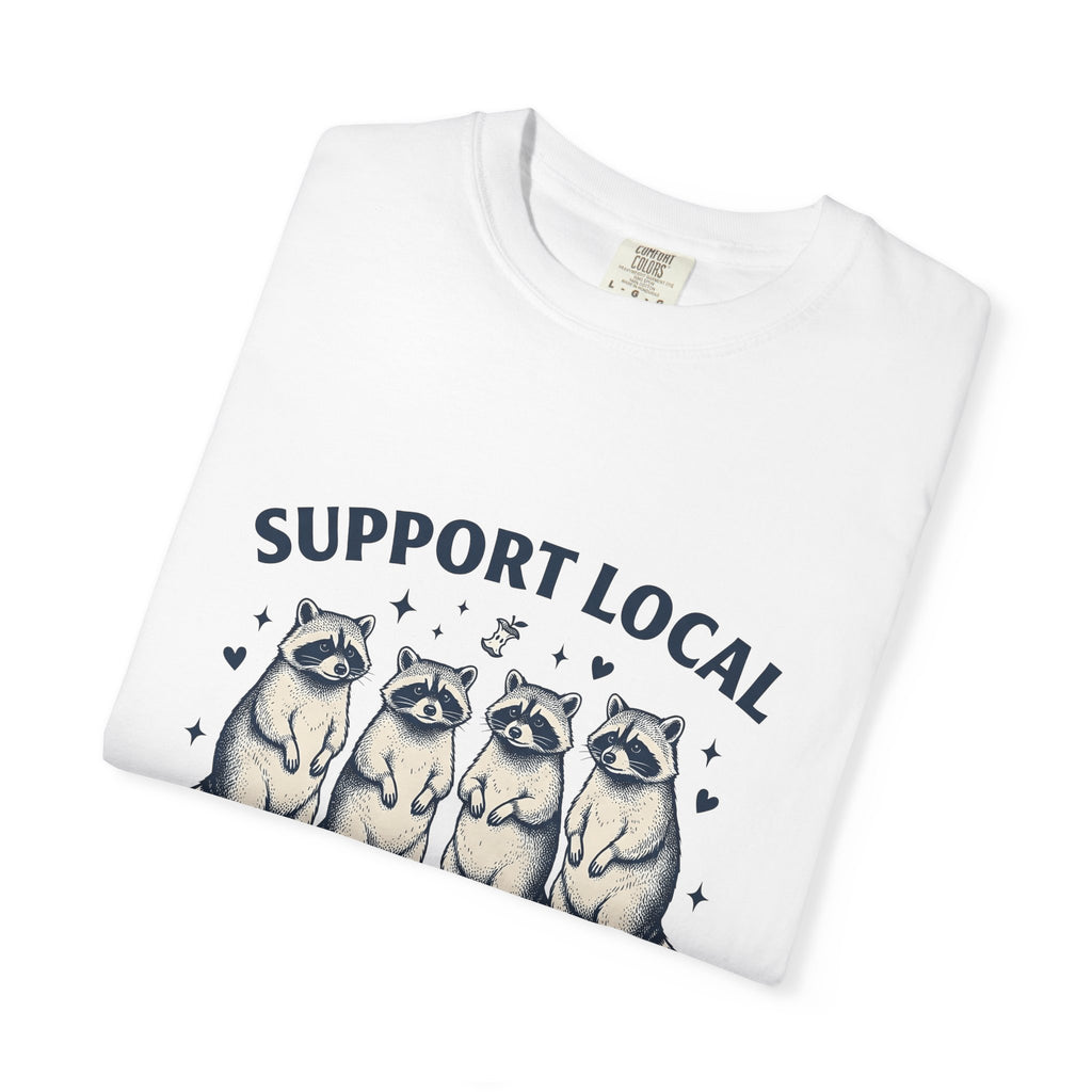 Raccoon Family T-Shirt Raccoon Pet Gift Women Classic T-Shirt Trash Panda T-Shirt Raccoon Fan Vintage T-Shirt Animal Graphic Doodle Heart Shapes