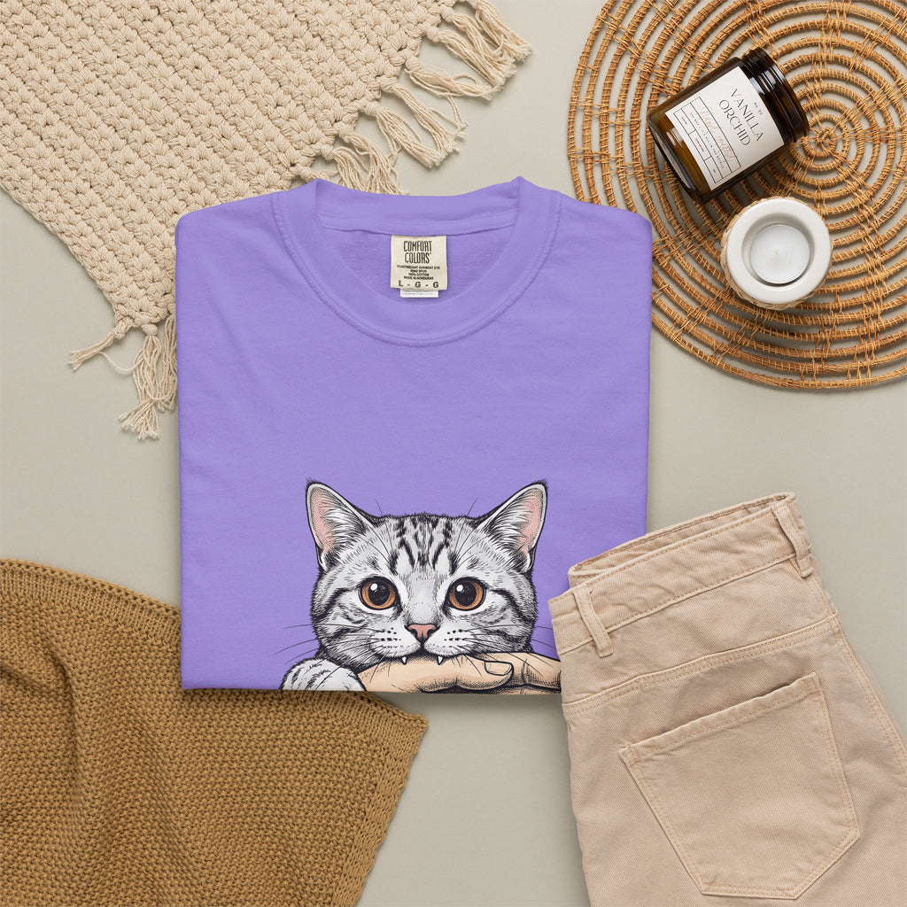 Tabby Cat Cat Humor Gift Hand Drawn Kitty T T-Shirt