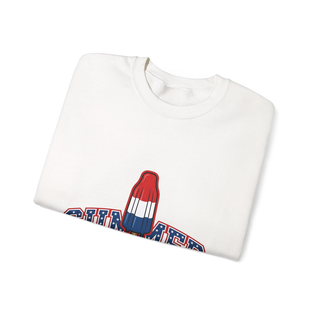 Rocket Popsicle Sweatshirt America 4Th Of July Summer Gift Women Bold Graphic Sweatshirt Ice Pop Sweatshirt Patriotic Fan Graphic Design Illustration Retro