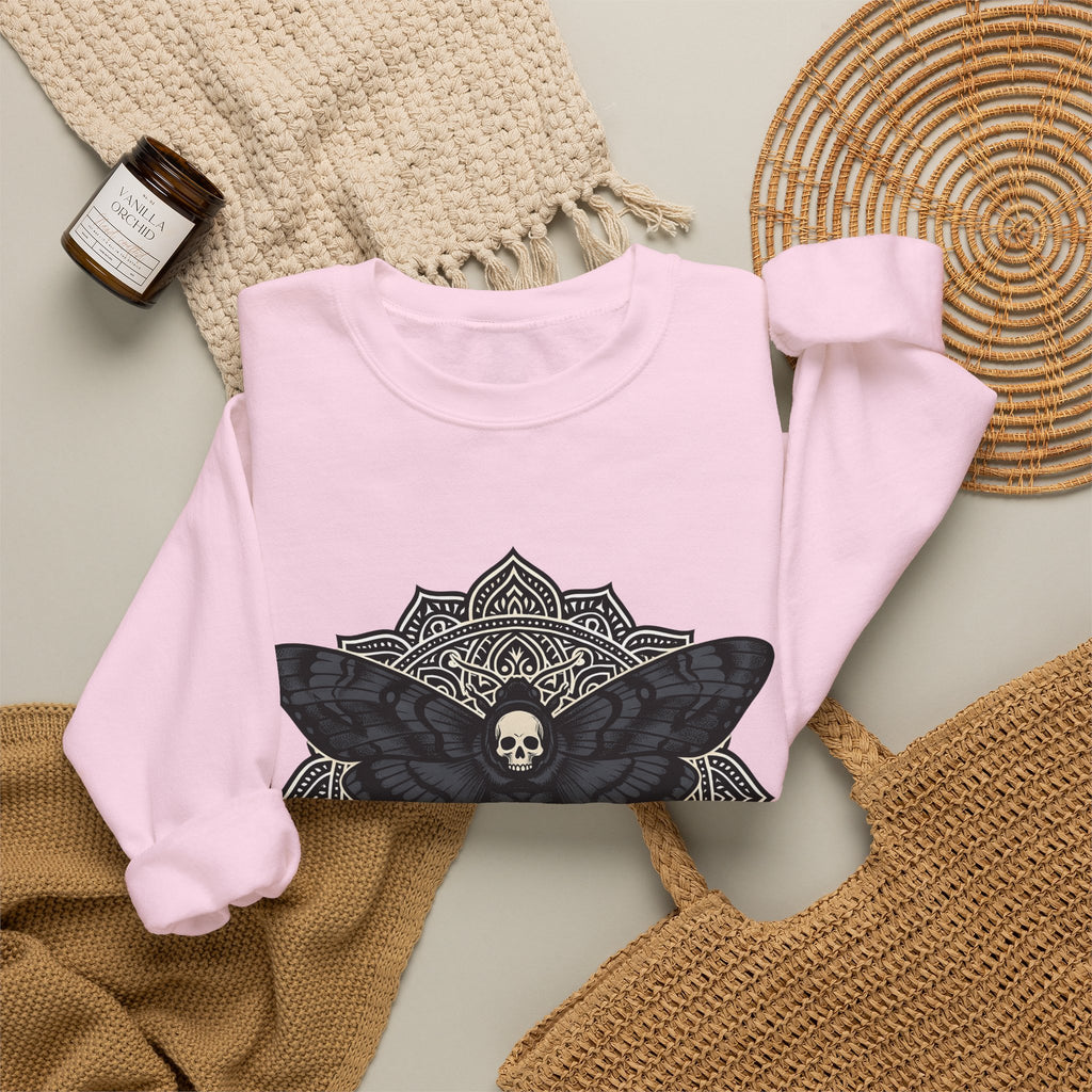 Bug Skull Sweatshirt Boho Chic Dark Fashion Gift Women Floral Sweatshirt Insect Skull Sweatshirt Bohemian Fan Botanical Sweatshirt Gothic Graphic Sketch