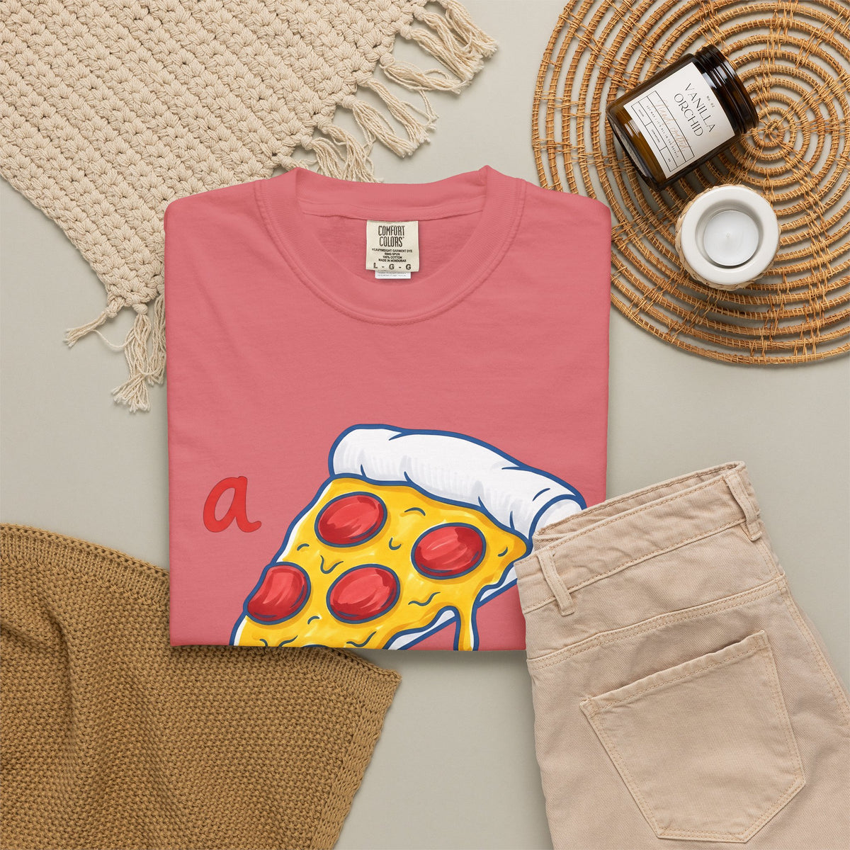 Pizza Piece T-Shirt Funny Cuisine Gift Women Comic T-Shirt Pizza Slice T-Shirt Humor Fan Cartoon T-Shirt Food Graphic Sketch Salami T-Shirt