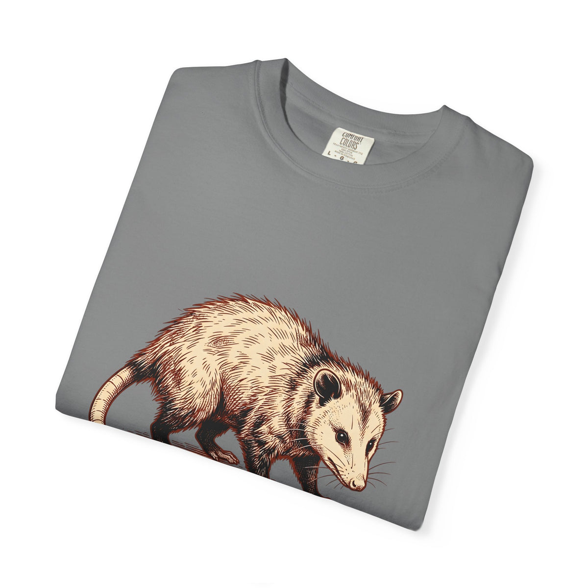 Opossum Illustration T-Shirt Funny Pet Gift Women Retro T-Shirt Possum T-Shirt Comedy Fan Vintage T-Shirt Animal Graphic Sketch Wildlife Comedy