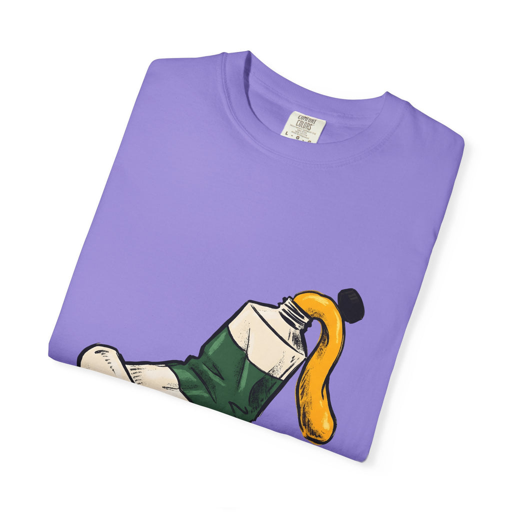 Paint Tube T-Shirt Art Canvas Gift Women Cartoon T-Shirt Paint Tube T-Shirt Artist Fan Artistic T-Shirt Canvas Graphic Line Art Paint Splash T-Shirt