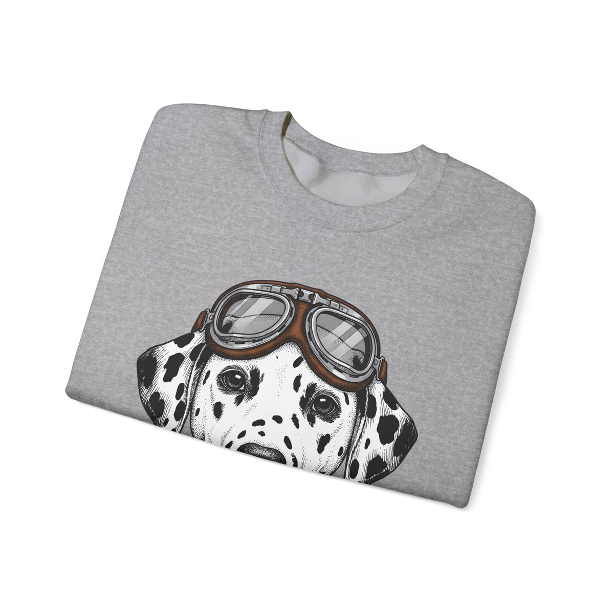Dalmatian Puppy Sweatshirt Dog Pets Gift Women Line Art Sweatshirt Puppy Sweatshirt Dog Fan Dalmatian Sweatshirt Animal Graphic Retro Pilot Goggles Sweatshirt