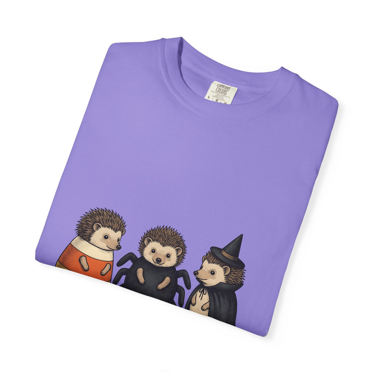 Porcupine Costumes T-Shirt Halloween Critter Gift Women Lovable T-Shirt Quill Pig T-Shirt Horror Fan Quilled Graphic T-Shirt Ink Drawing Wizard Hat
