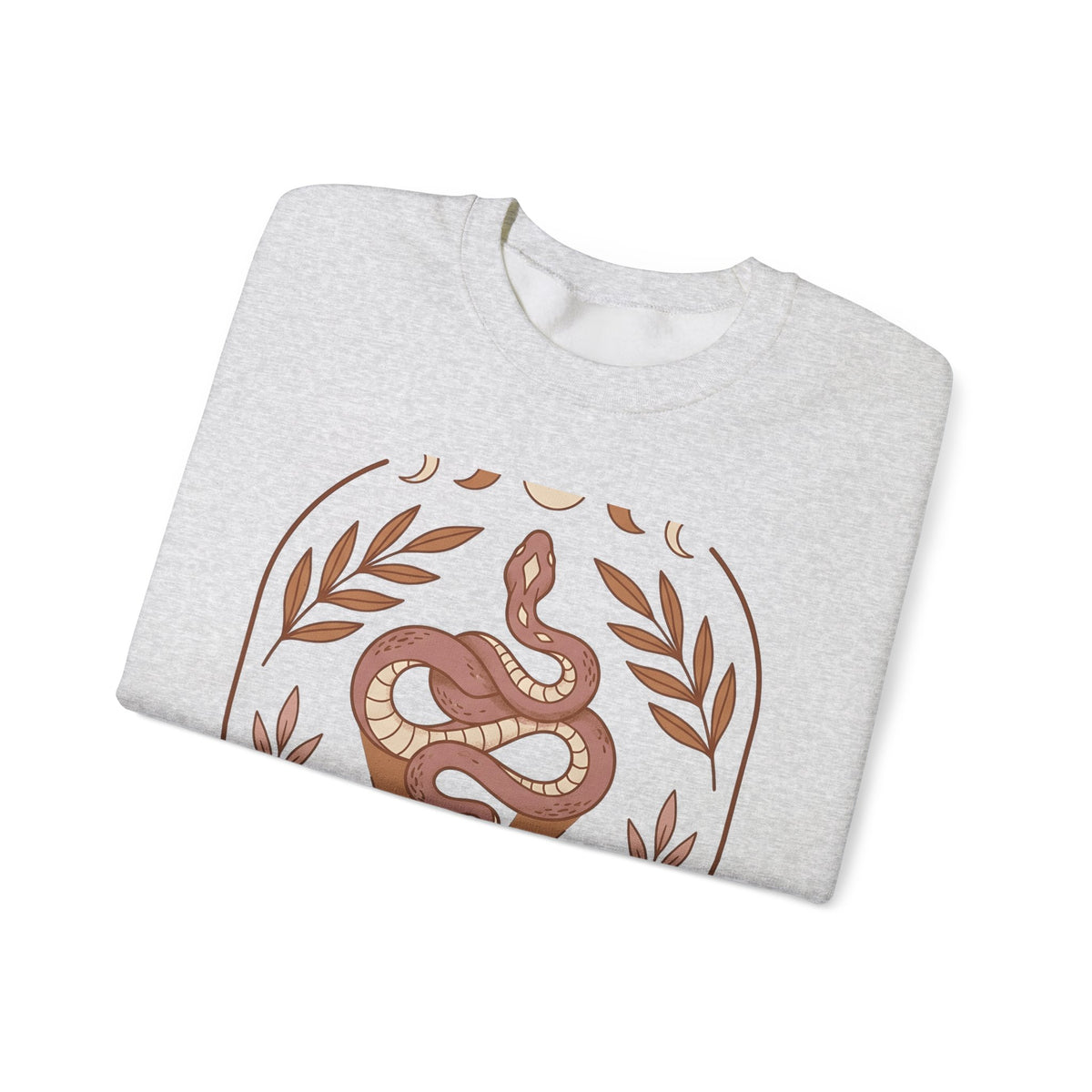 Snake Sun Sweatshirt Boho Chic Crystals Gift Women Tribal Sweatshirt Serpent Sweatshirt Bohemian Fan Primitive Sweatshirt Crystal Graphic Line Art Moon Phases