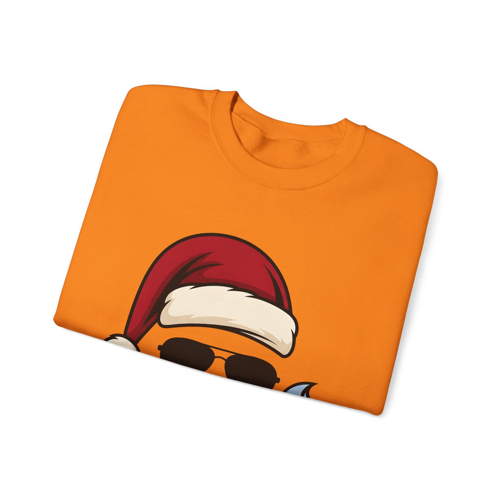 Santa Hat Sunglasses Christmas Humor Gift Cartoon Cool Shades Xmas Fan Funny Retro Smoking Sweatshirt