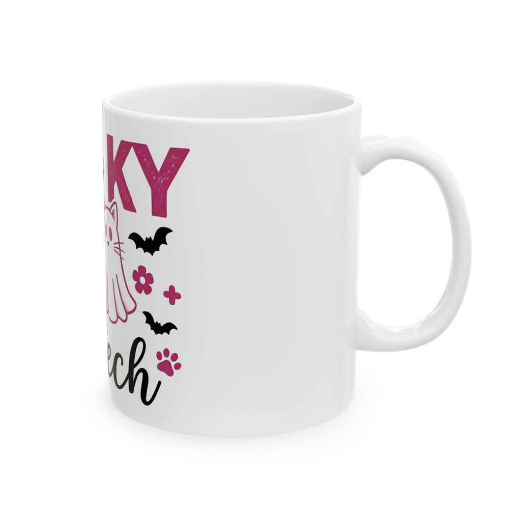 Spooky Dog Cat Mug Vet Tech Holiday Gift Women Adorable Mug Halloween Cat Mug Veterinary Technician Fan Cute Mug Christmas Graphic