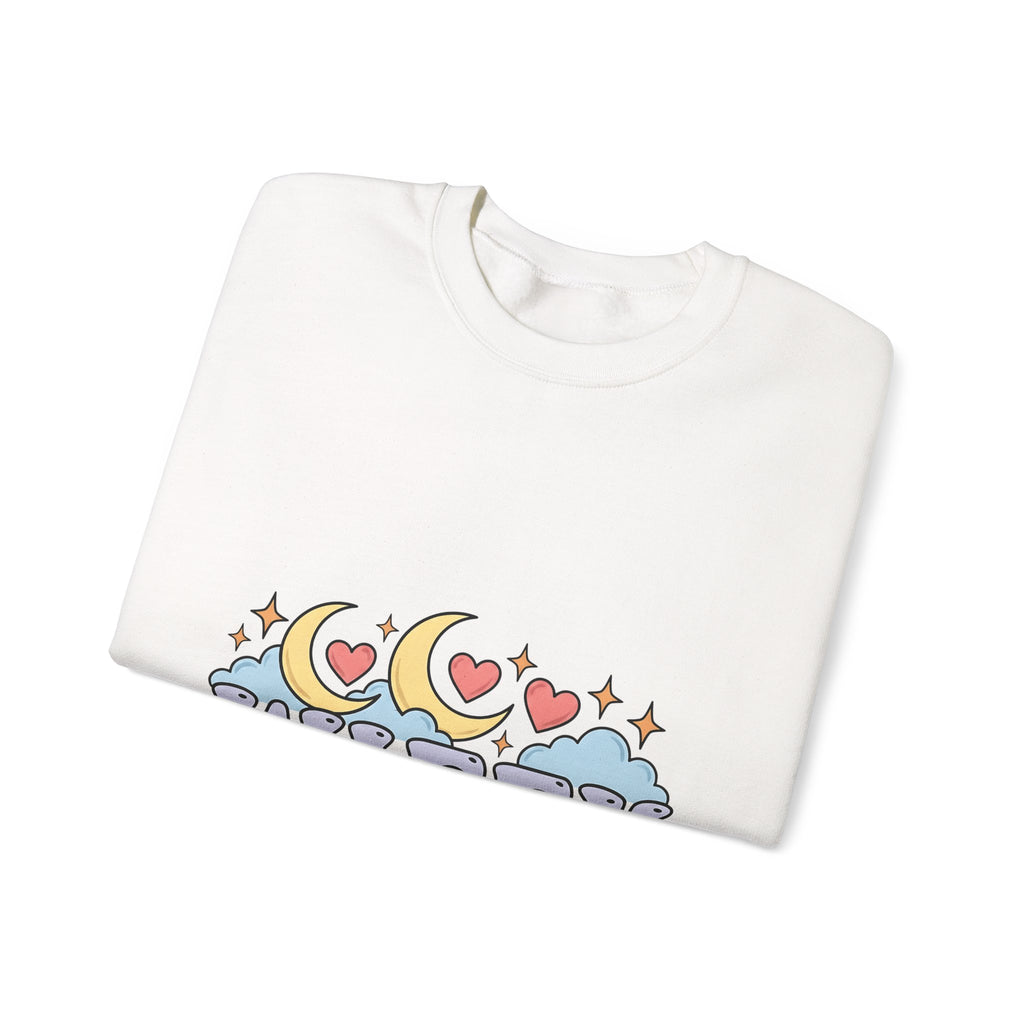 Moon Love Clouds Sweatshirt Mom Wedding Gift Women Fairy Tale Sweatshirt Lunar Sweatshirt Mother Enthusiast Mythical Sweatshirt Bridal Graphic Vintage Sparkle