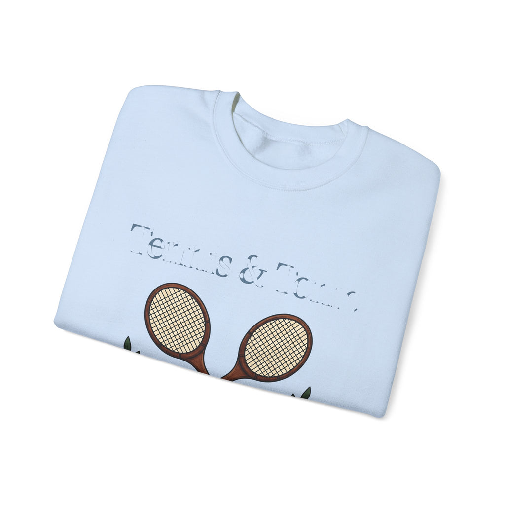 Tennis Racquet Sweatshirt Tennis Training Gift Women Old School Sweatshirt Racket Sweatshirt Tennis Fan Vintage Sweatshirt Practice Graphic Line Art Leaf