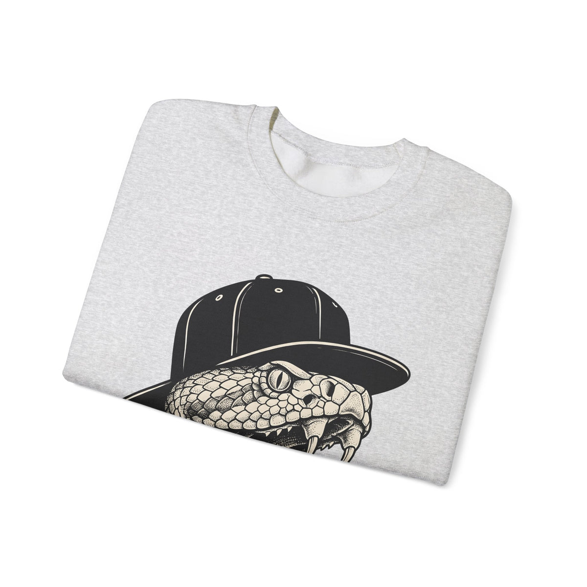 Snake Cap Sweatshirt Streetwear Animal Gift Women Tattoo Sweatshirt Cobra Sweatshirt Urban Fan Ink Sweatshirt Wildlife Graphic Vintage Fangs Sweatshirt