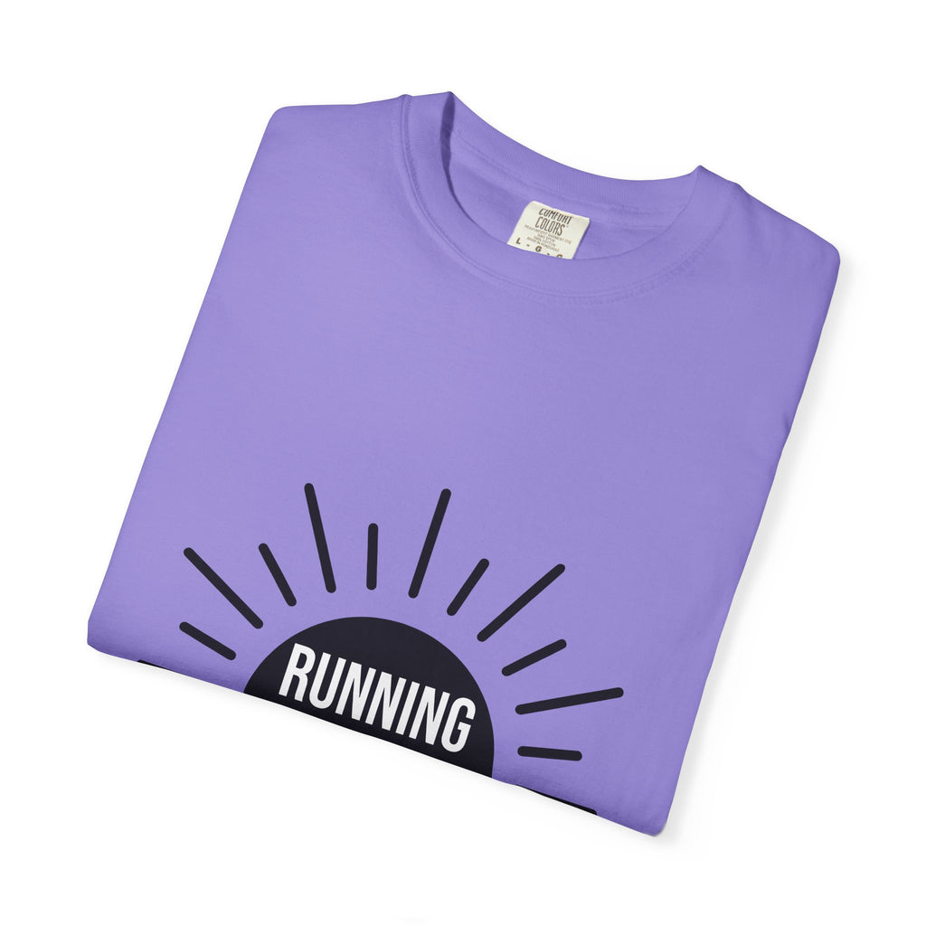 Dawn Illustration T-Shirt Running Exercise Gift Women Basic T-Shirt Morning T-Shirt Runner Enthusiast Simple T-Shirt Fitness Graphic Trendy
